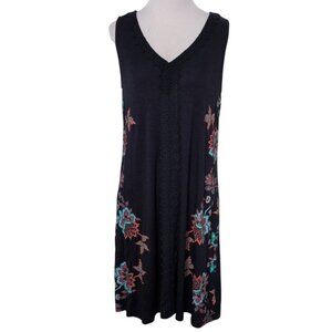 Kate & Sam Paradise Dream Dress Womens Petite Size Medium Blue Stretch NEW